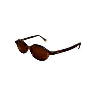 Vintage Calvin Klein CK4000 Oval Sunglasses Brown Tortoise 90s Made in Italy